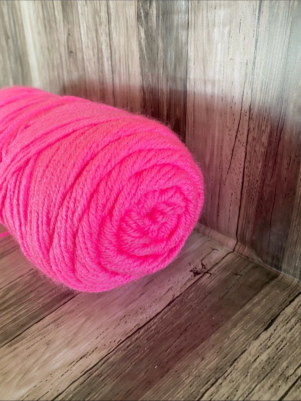 1 BALL OF PINK YARN